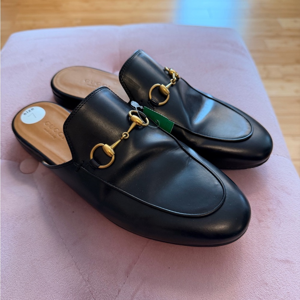 Gucci Black Princetown Mules